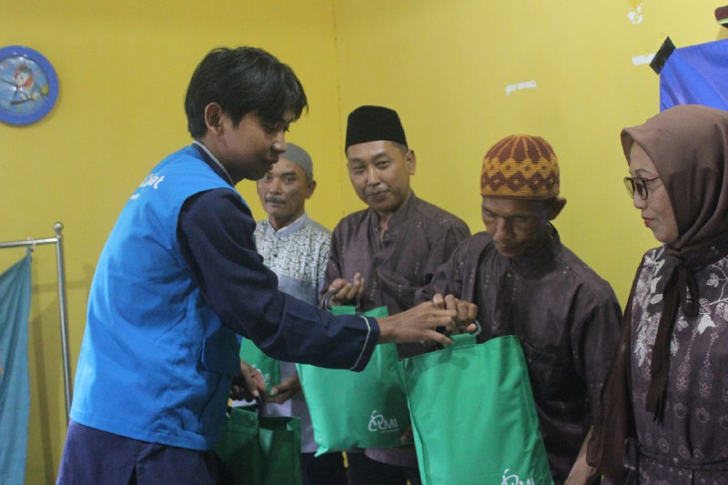 Woman holding donation box